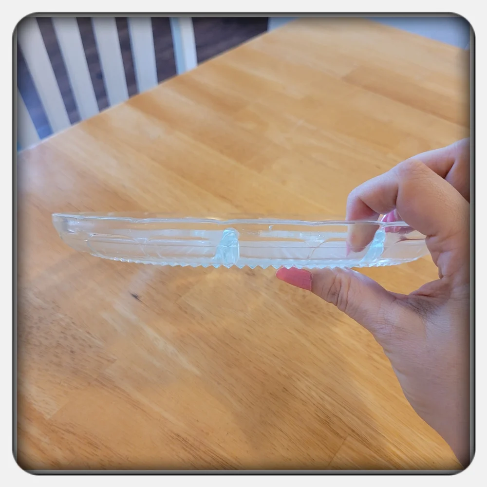 Vintage Clear Glass Divided Relish Serving Platter